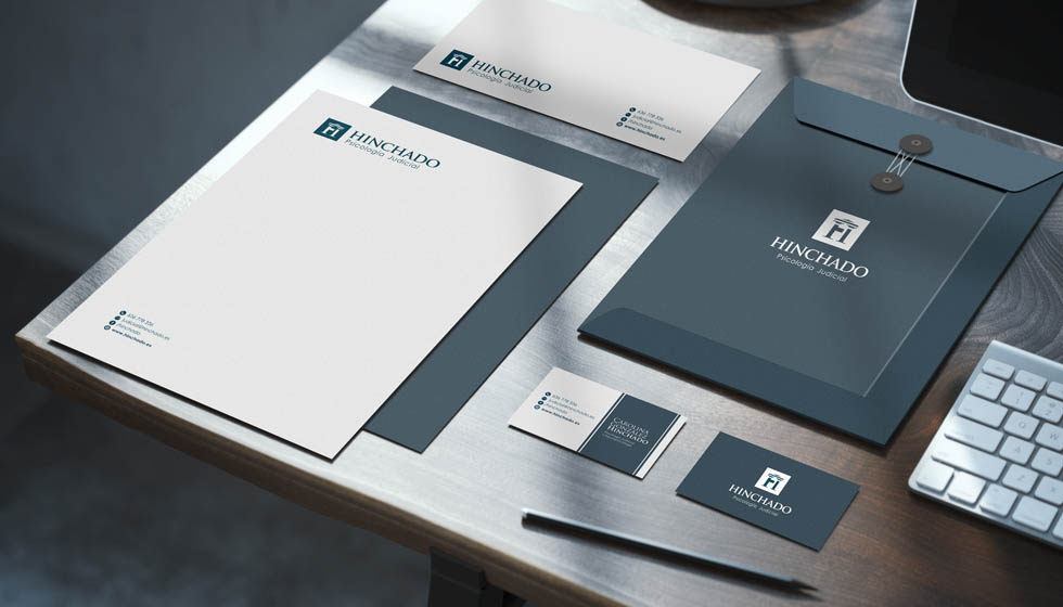 diseño de logotipo marca HInchado Psicología Judicial